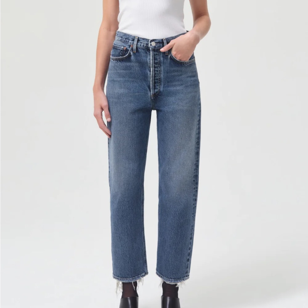 AGOLDE 90’s crop mid rise straight in oblique
